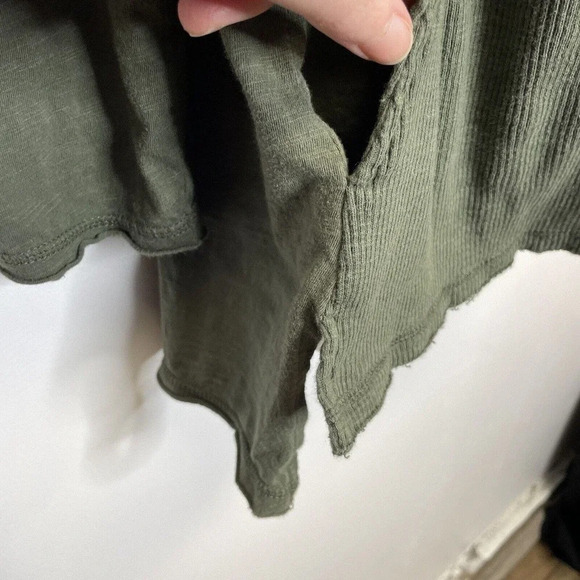 Neon Buddha Cowl Neck Tunic Sage Green Women’s XS Kangaroo Pocket Cotton - Picture 5 of 7